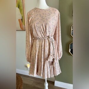 Gianni Bini Riley Braided Belt Long Balloon Dress S